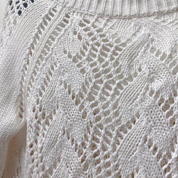 V Neck Knit Sweater | S | Cream | NS1131 | Sample Sale - Picture 4 of 4